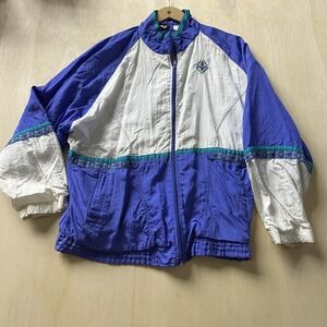 Vintage Bold Spirit Jacket Mens XL Blue Colorblock Full Zip Windbreaker 80s